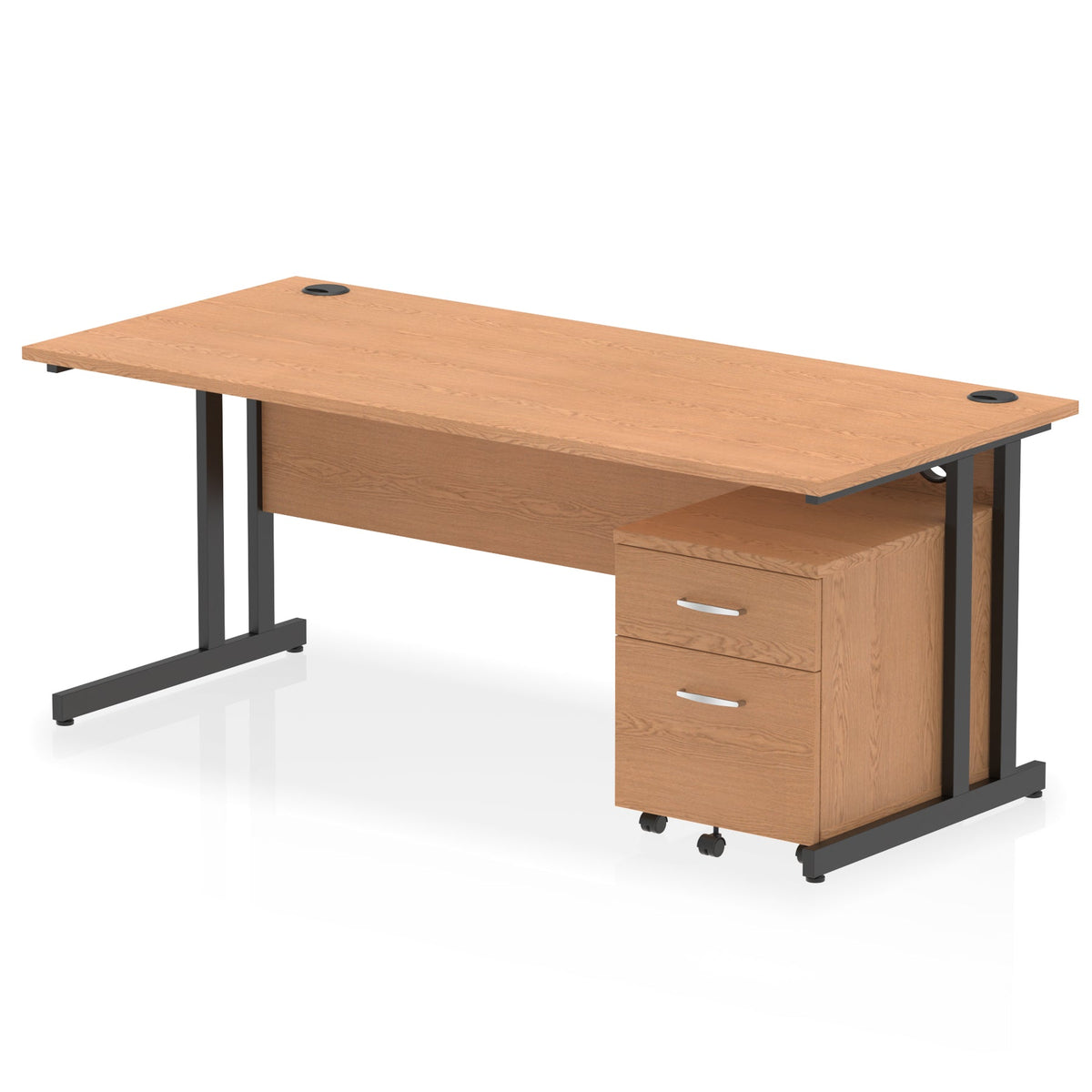 ID Workplace Cantilever Desk with Mobile Pedestal - Industrious Decor