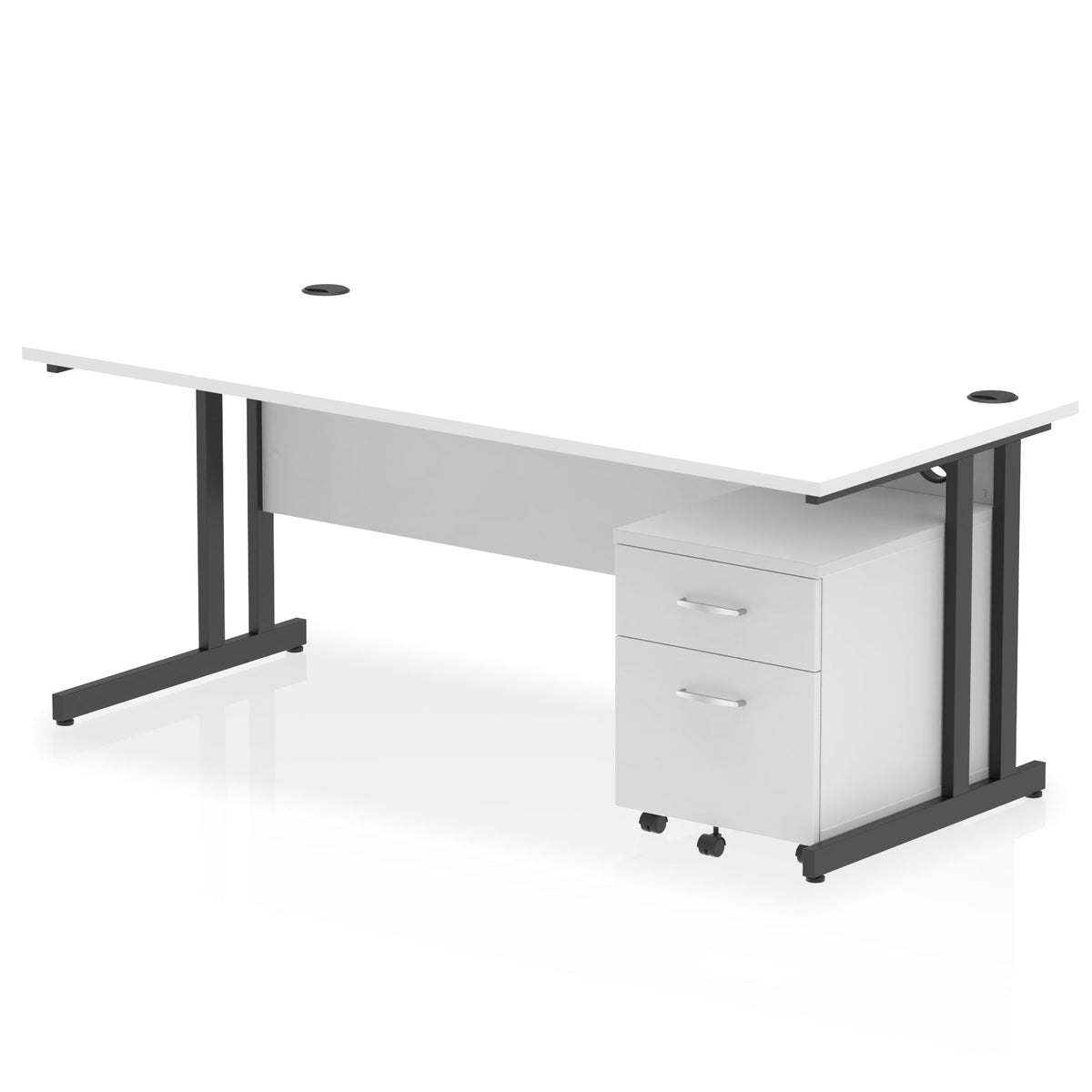 ID Workplace Cantilever Desk with Mobile Pedestal - Industrious Decor
