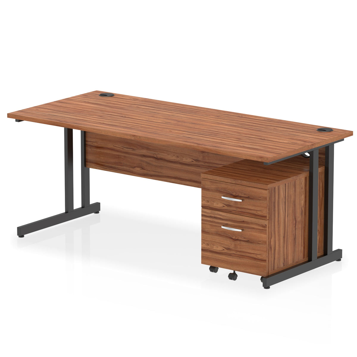 ID Workplace Cantilever Desk with Mobile Pedestal - Industrious Decor