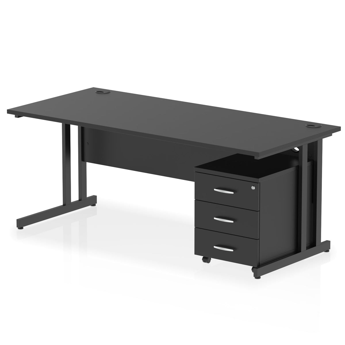 ID Workplace Cantilever Desk with Mobile Pedestal - Industrious Decor