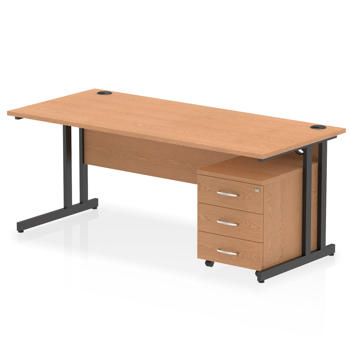 ID Workplace Cantilever Desk with Mobile Pedestal - Industrious Decor