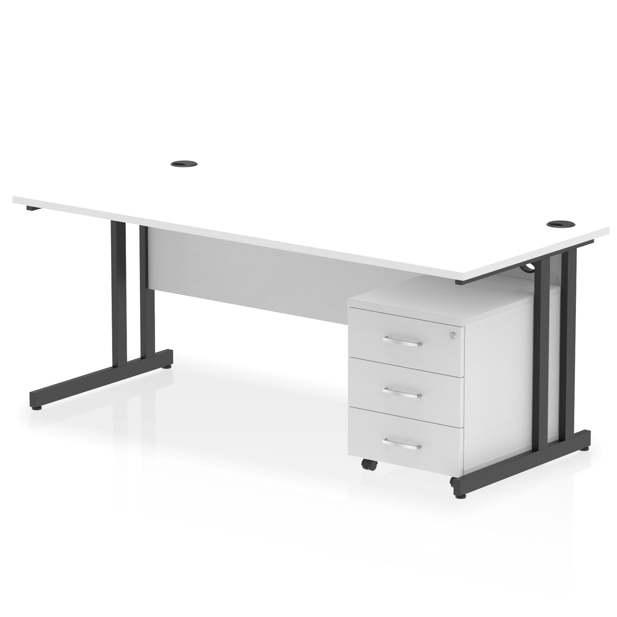 ID Workplace Cantilever Desk with Mobile Pedestal - Industrious Decor
