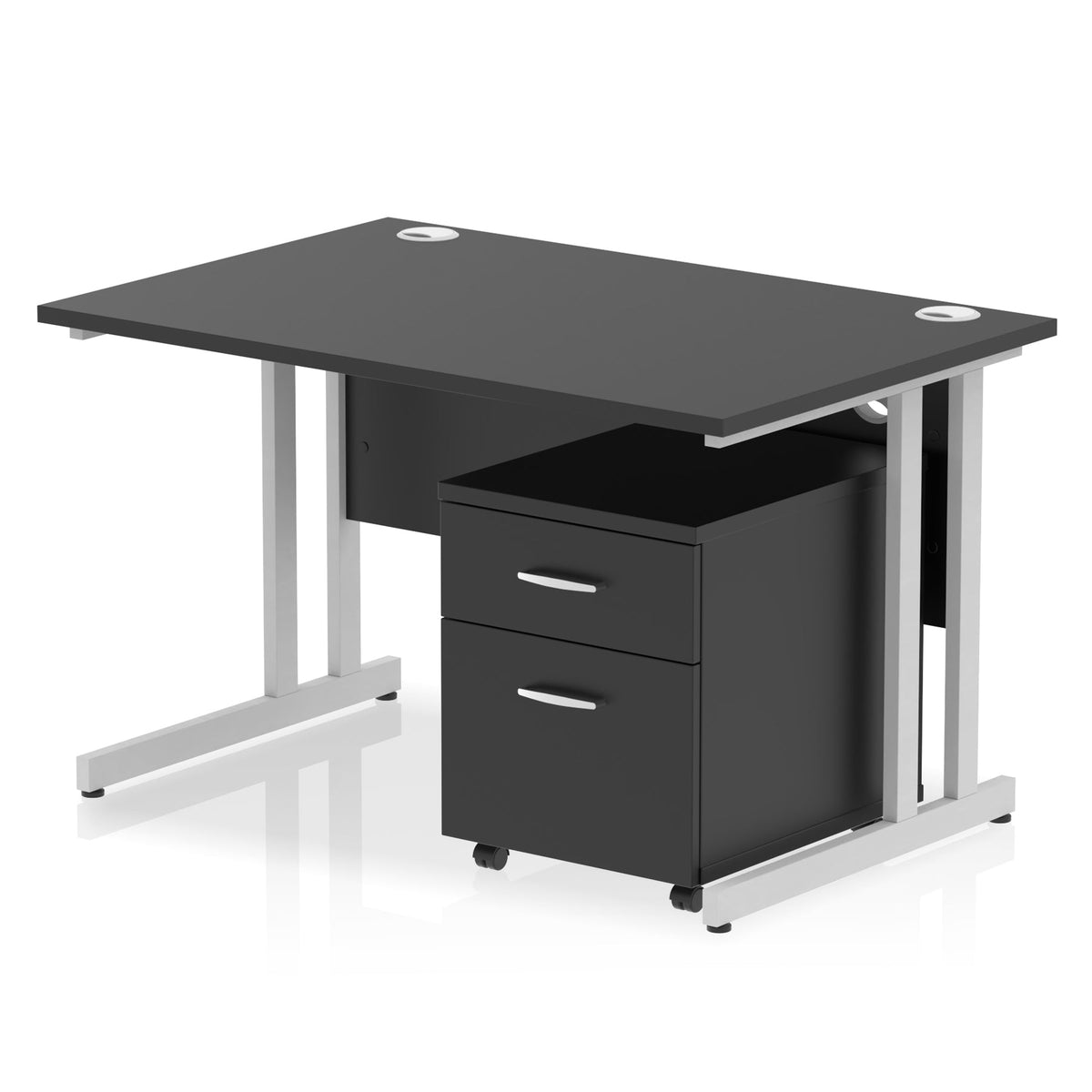 ID Workplace Cantilever Desk with Mobile Pedestal - Industrious Decor