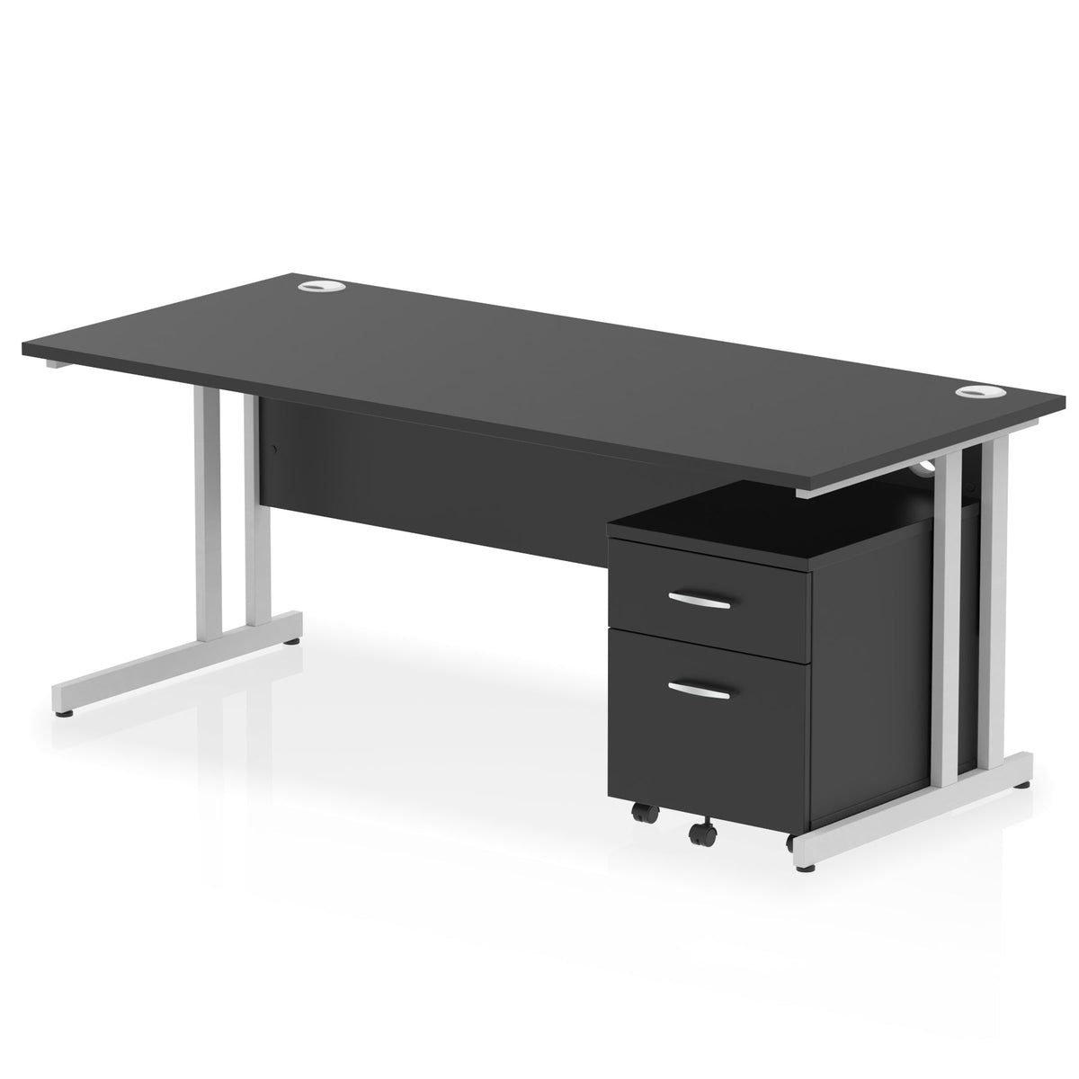 ID Workplace Cantilever Desk with Mobile Pedestal - Industrious Decor