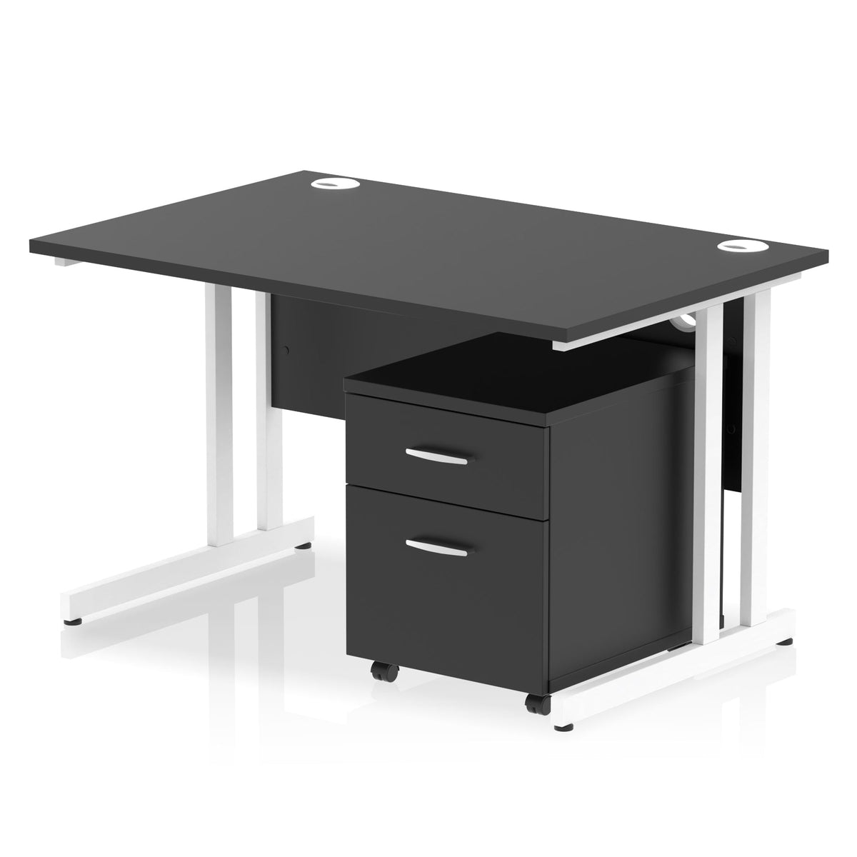 ID Workplace Cantilever Desk with Mobile Pedestal - Industrious Decor