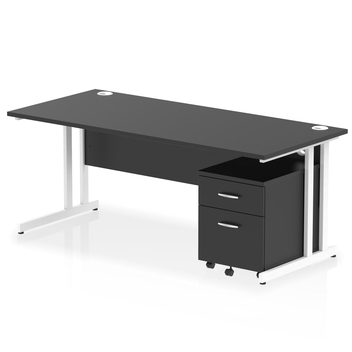 ID Workplace Cantilever Desk with Mobile Pedestal - Industrious Decor