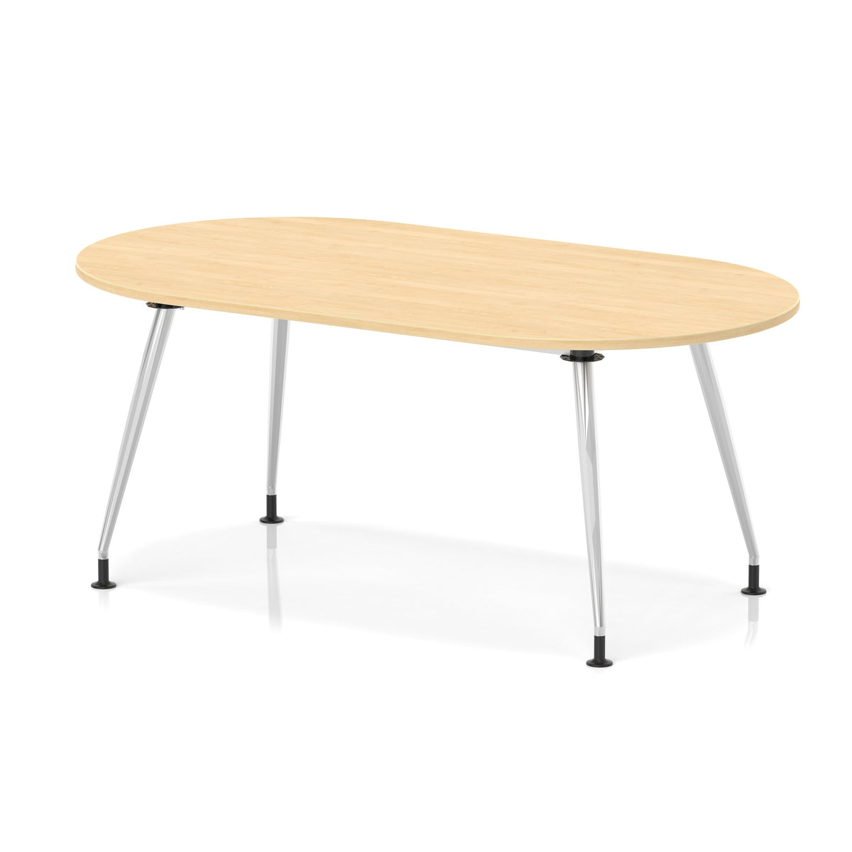 Pinnacle Rectangular Boardroom Table with Silver Frame Maple 1800 - Industrious Decor
