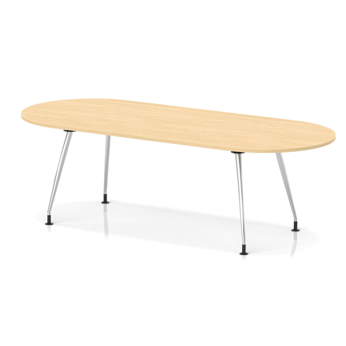 Pinnacle Rectangular Boardroom Table with Silver Frame Maple 2400 - Industrious Decor