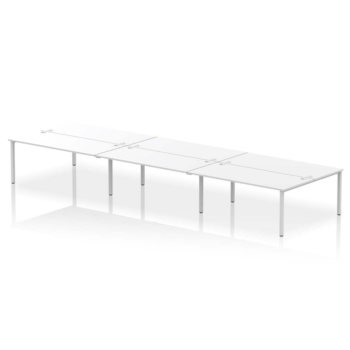 ID Workplace Bench Desk – 6 Person - Industrious Decor