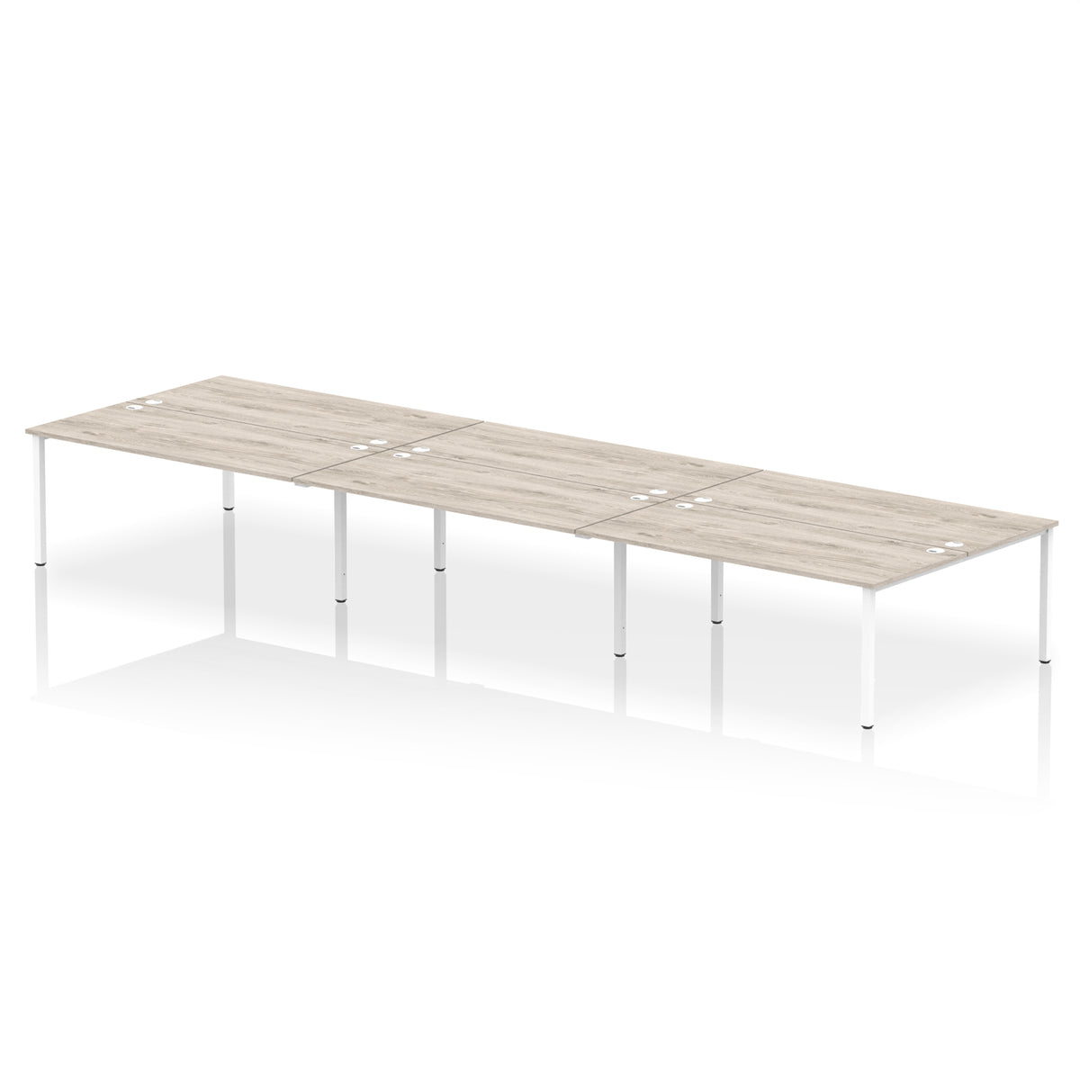 ID Workplace Bench Desk – 6 Person - Industrious Decor