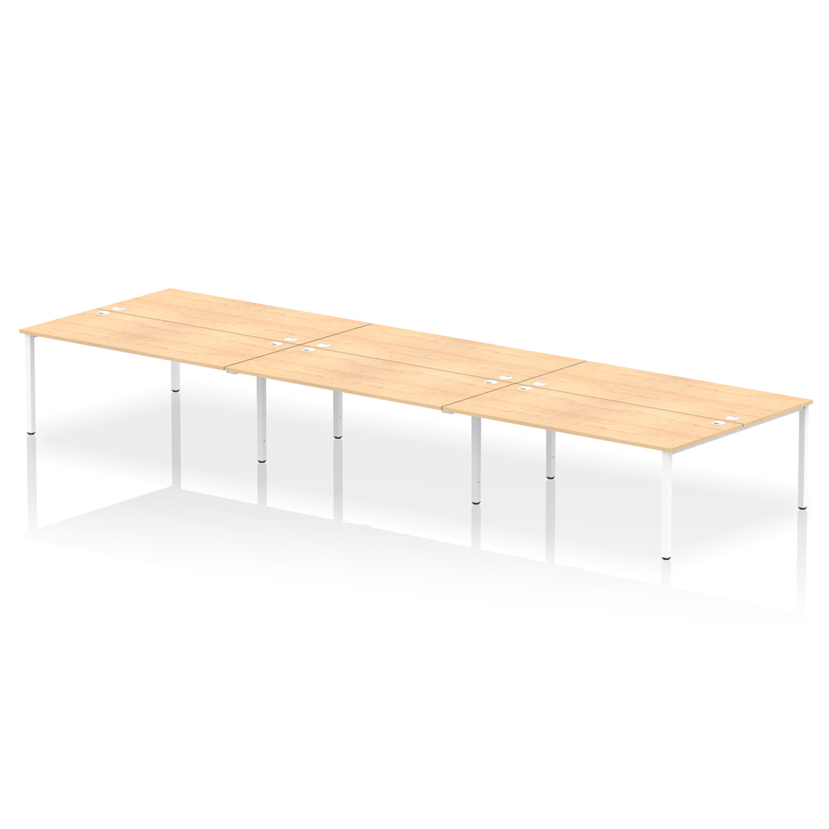 ID Workplace Bench Desk – 6 Person - Industrious Decor