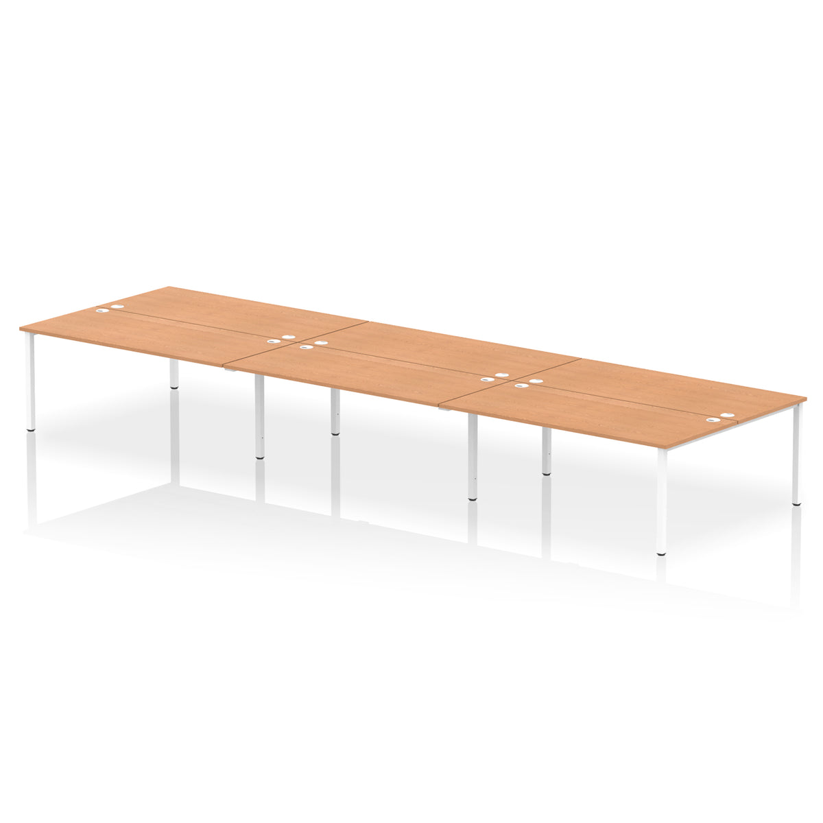ID Workplace Bench Desk – 6 Person - Industrious Decor