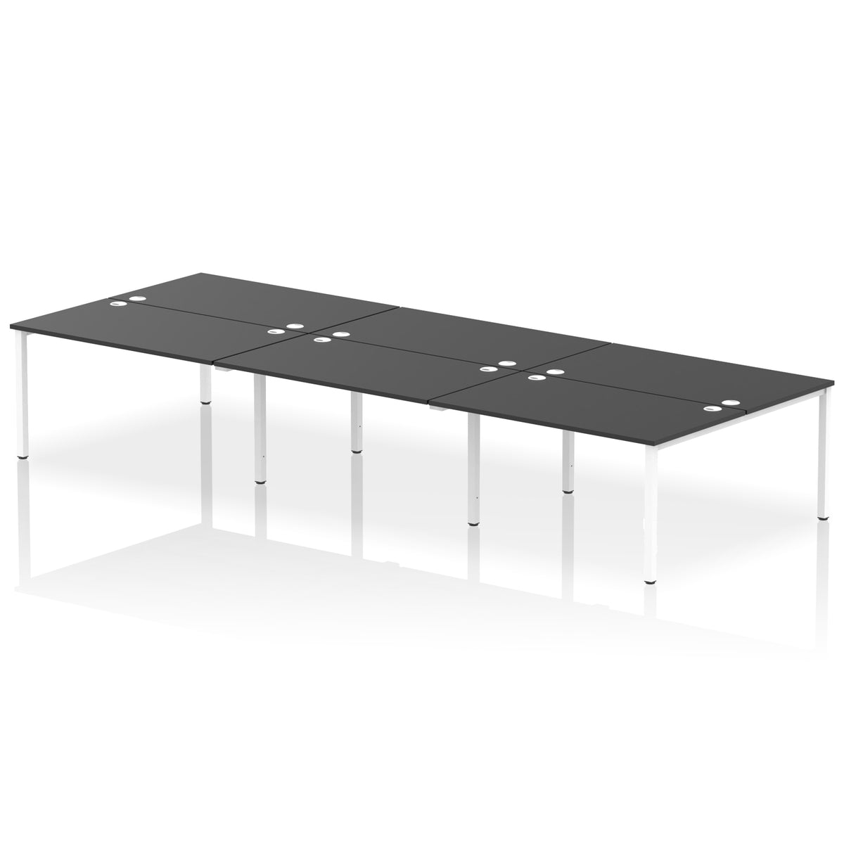 ID Workplace Bench Desk – 6 Person - Industrious Decor