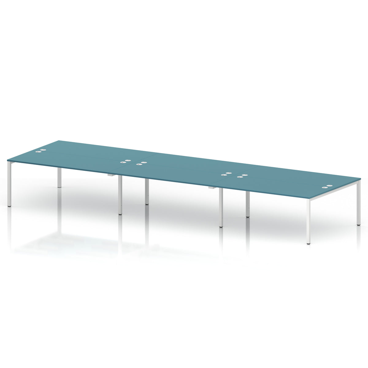 ID Workplace Bench Desk – 6 Person - Industrious Decor