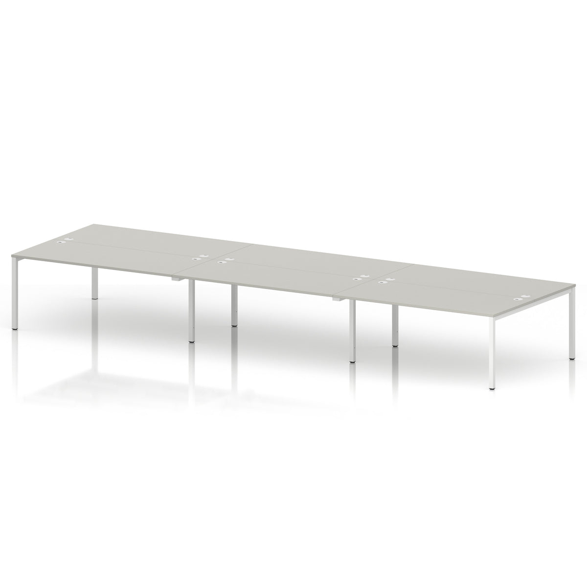 ID Workplace Bench Desk – 6 Person - Industrious Decor
