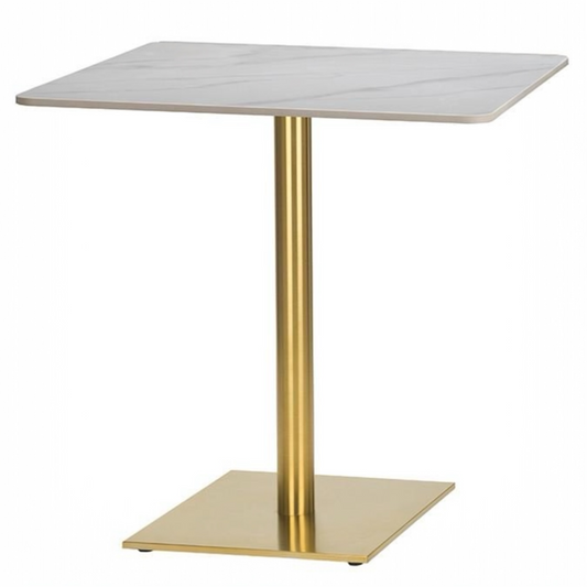 Calacatta Square Ceramic Table - Industrious Decor