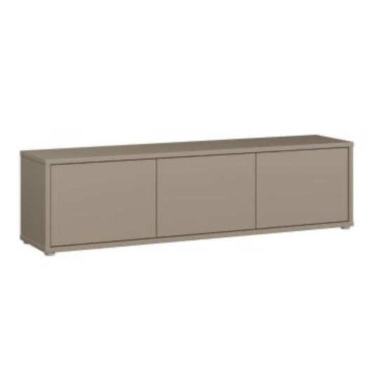 Bloc Wide TV Cabinet in Taupe - Industrious Decor