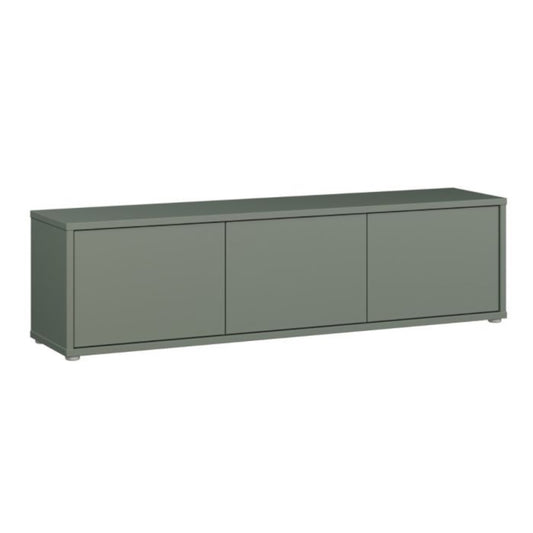 Bloc Wide TV Cabinet in Sage Green - Industrious Decor