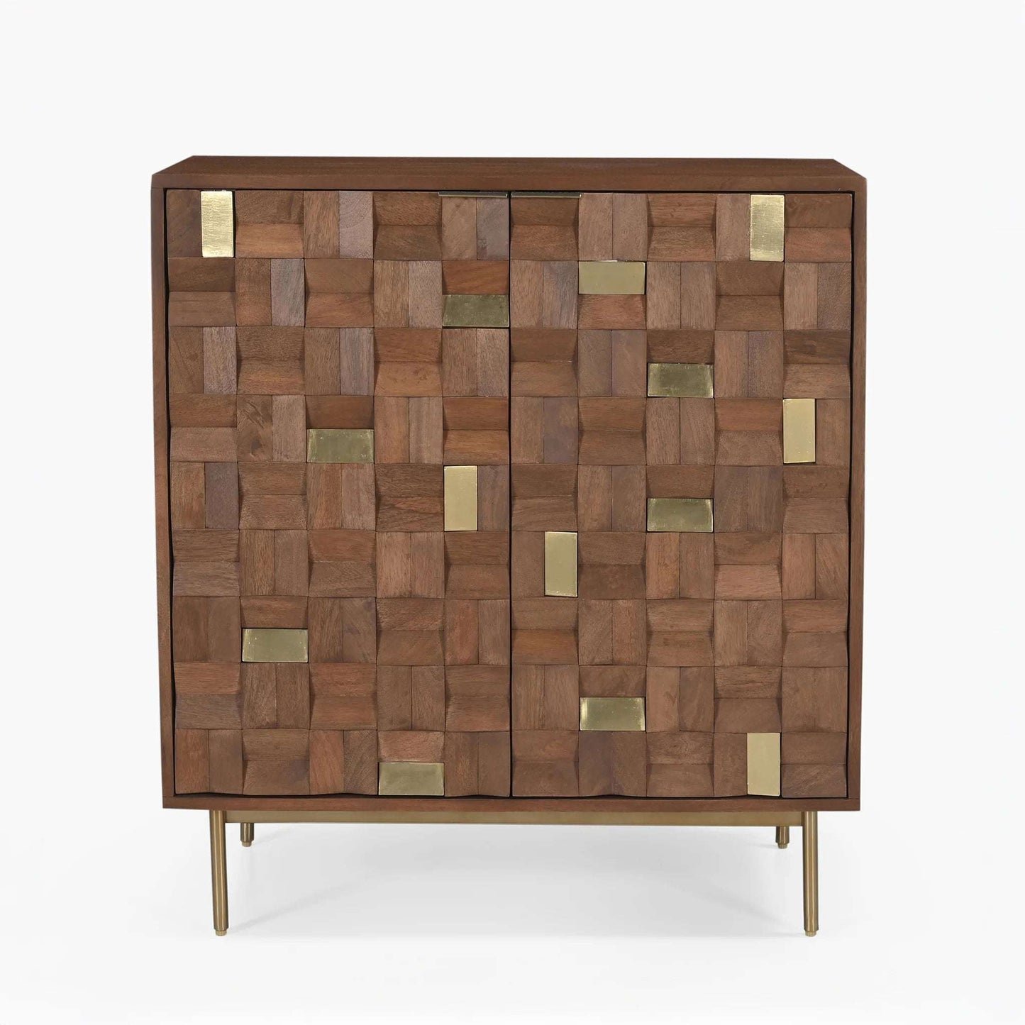Brass and Wooden Cabinet