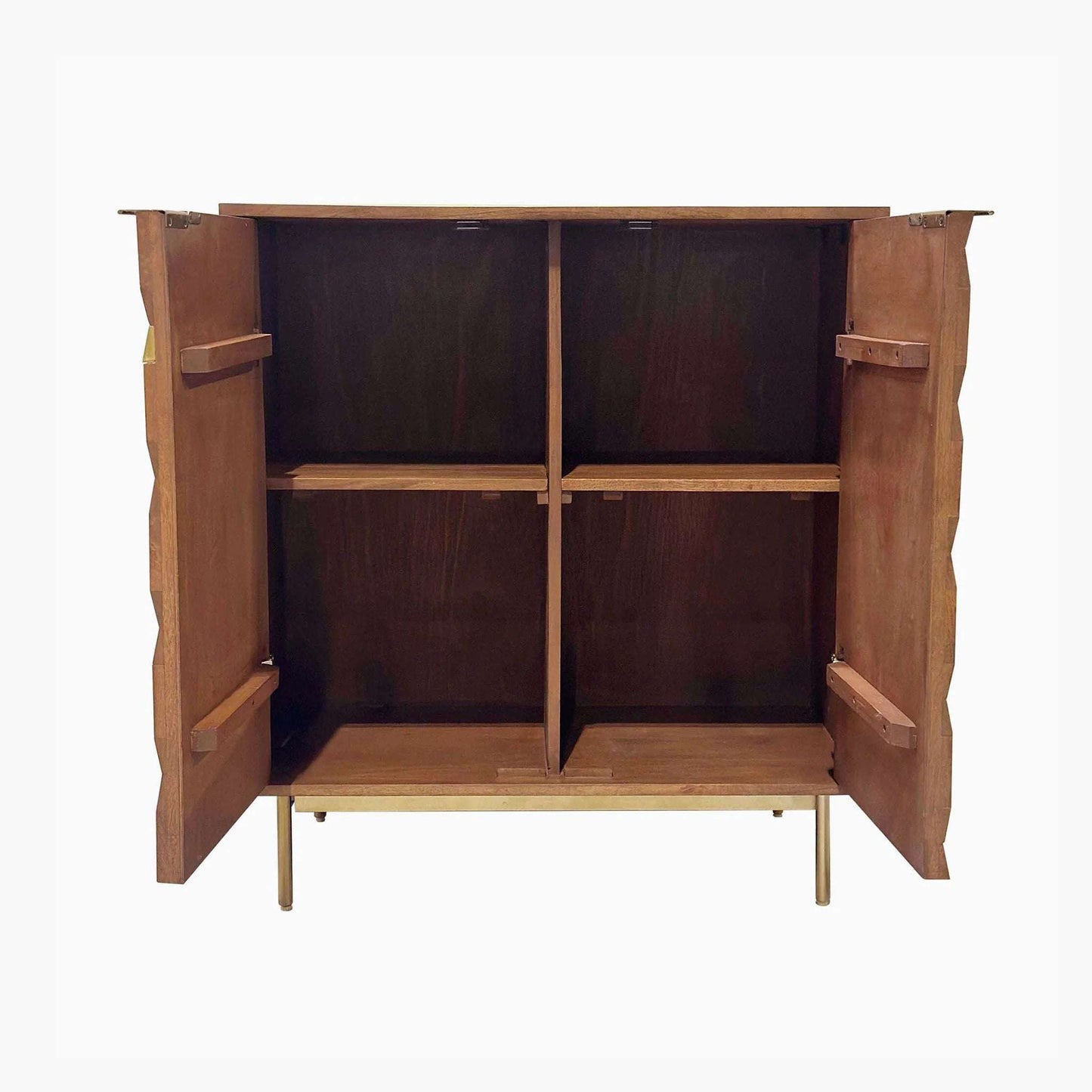 Brass and Wooden Cabinet