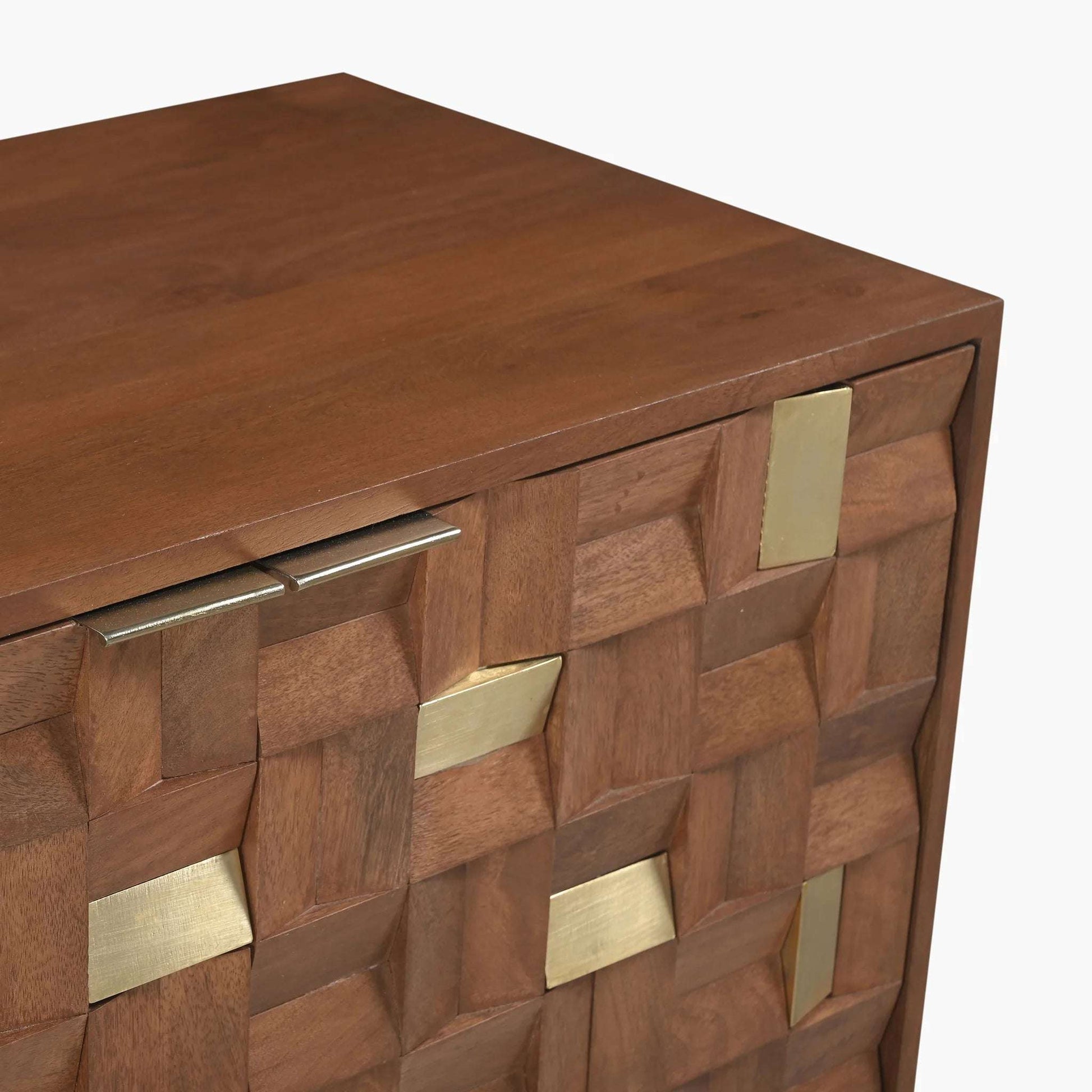 Brass and Wooden Cabinet