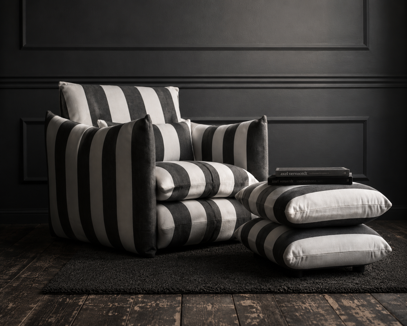 Cromer — Mono Stripe Cloud Chair