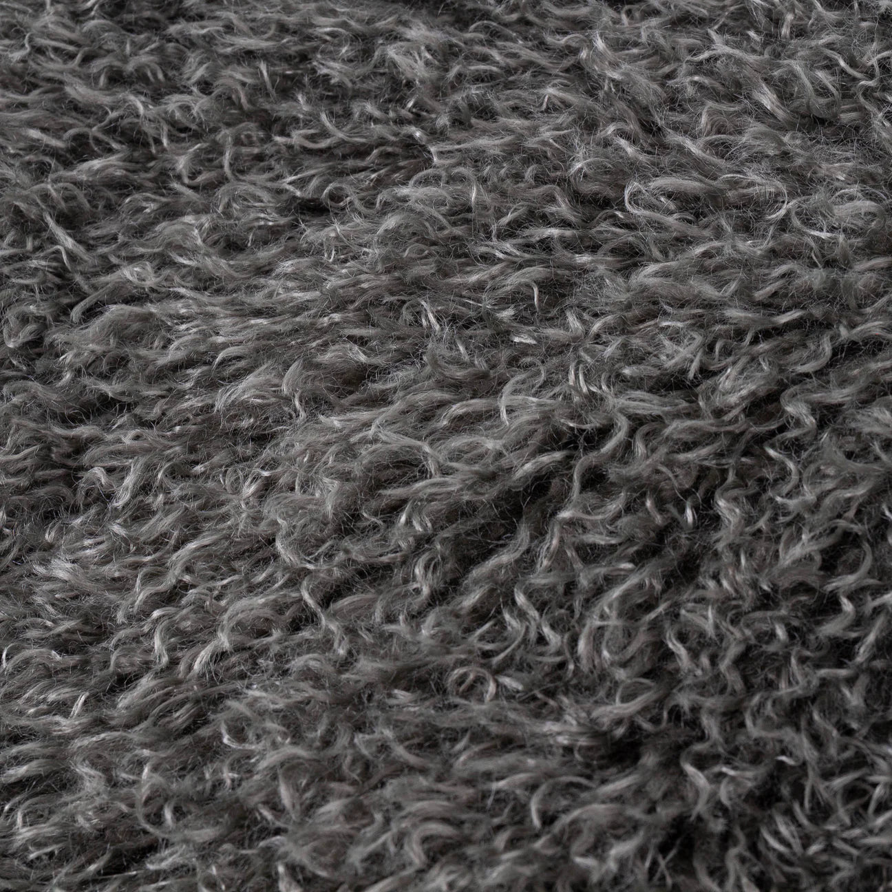 Luxe Slate Grey Faux Fur Throw Blanket