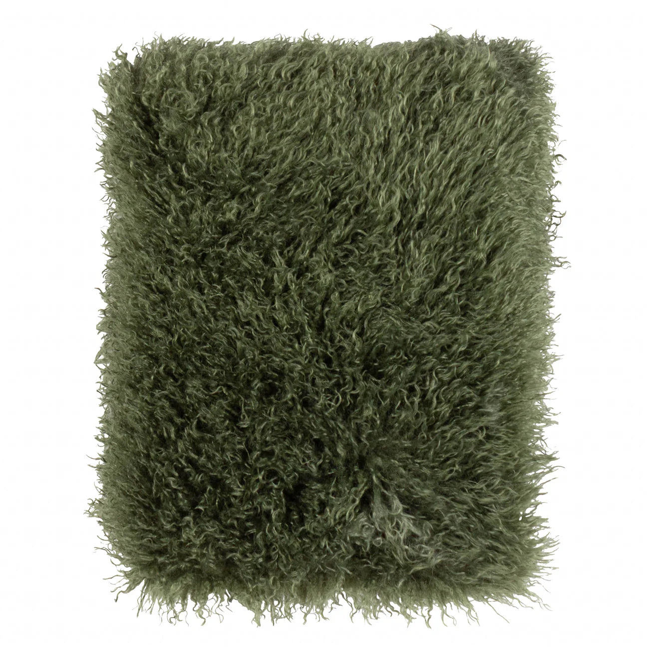 Luxe Bottle Green Faux Fur Throw Blanket