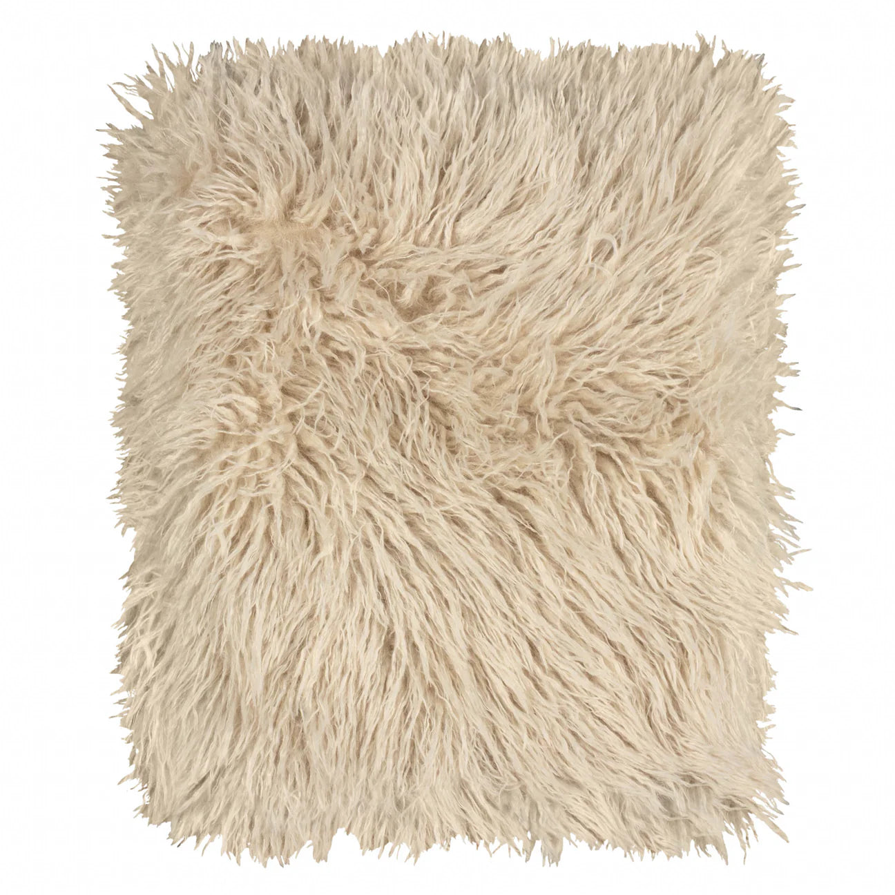 Luxe Natural Faux Fur Throw Blanket