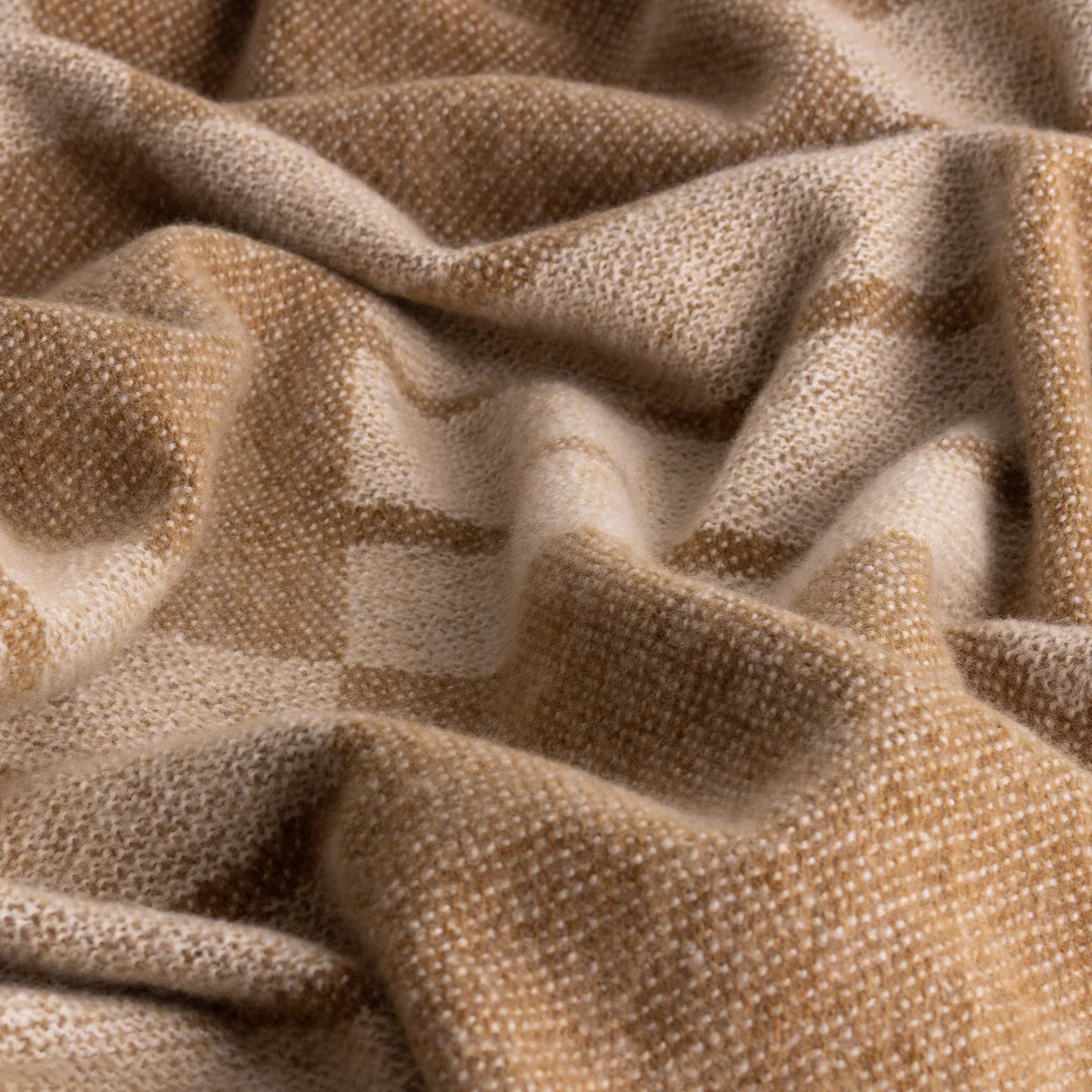 Biscuit Check Throw Blanket