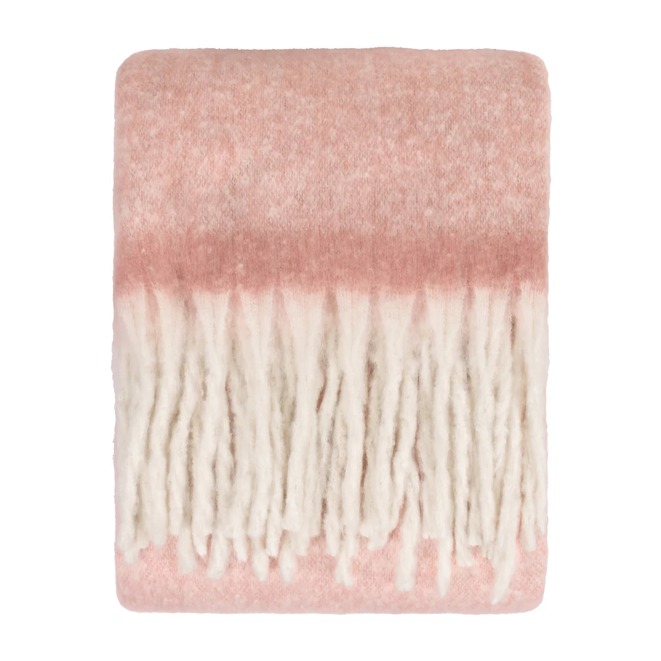 Blush & Cream Luxe Ombre Throw Blanket
