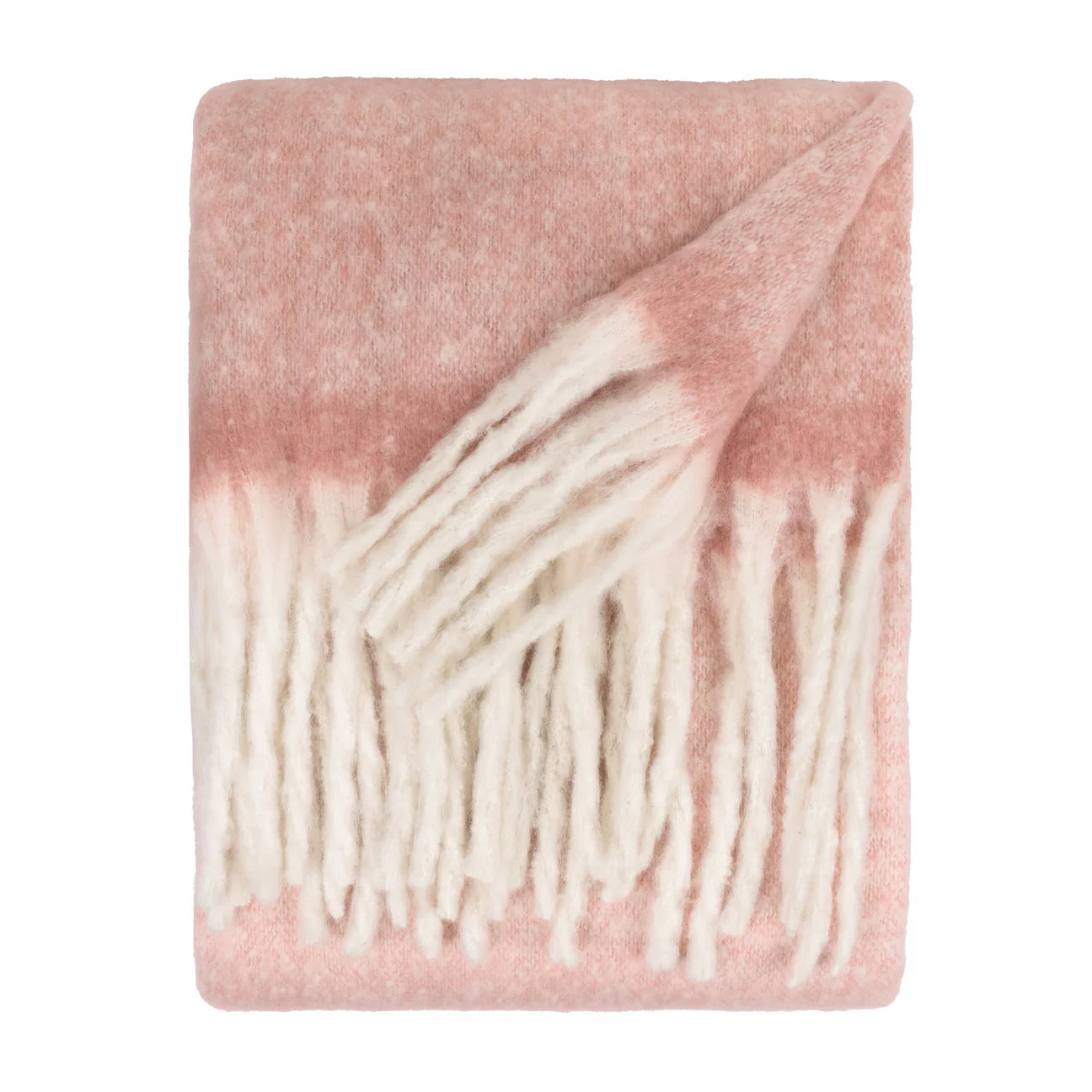 Blush & Cream Luxe Ombre Throw Blanket