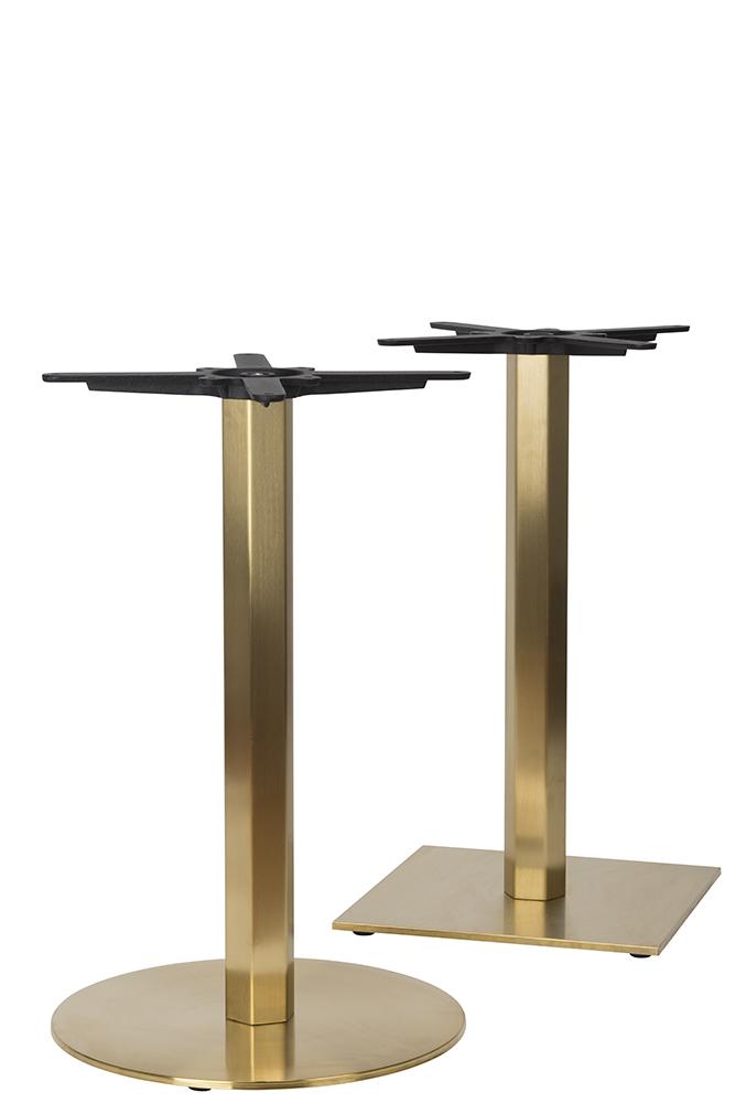 Hex Brass Small Base Dining & Poseur Height - Industrious Decor