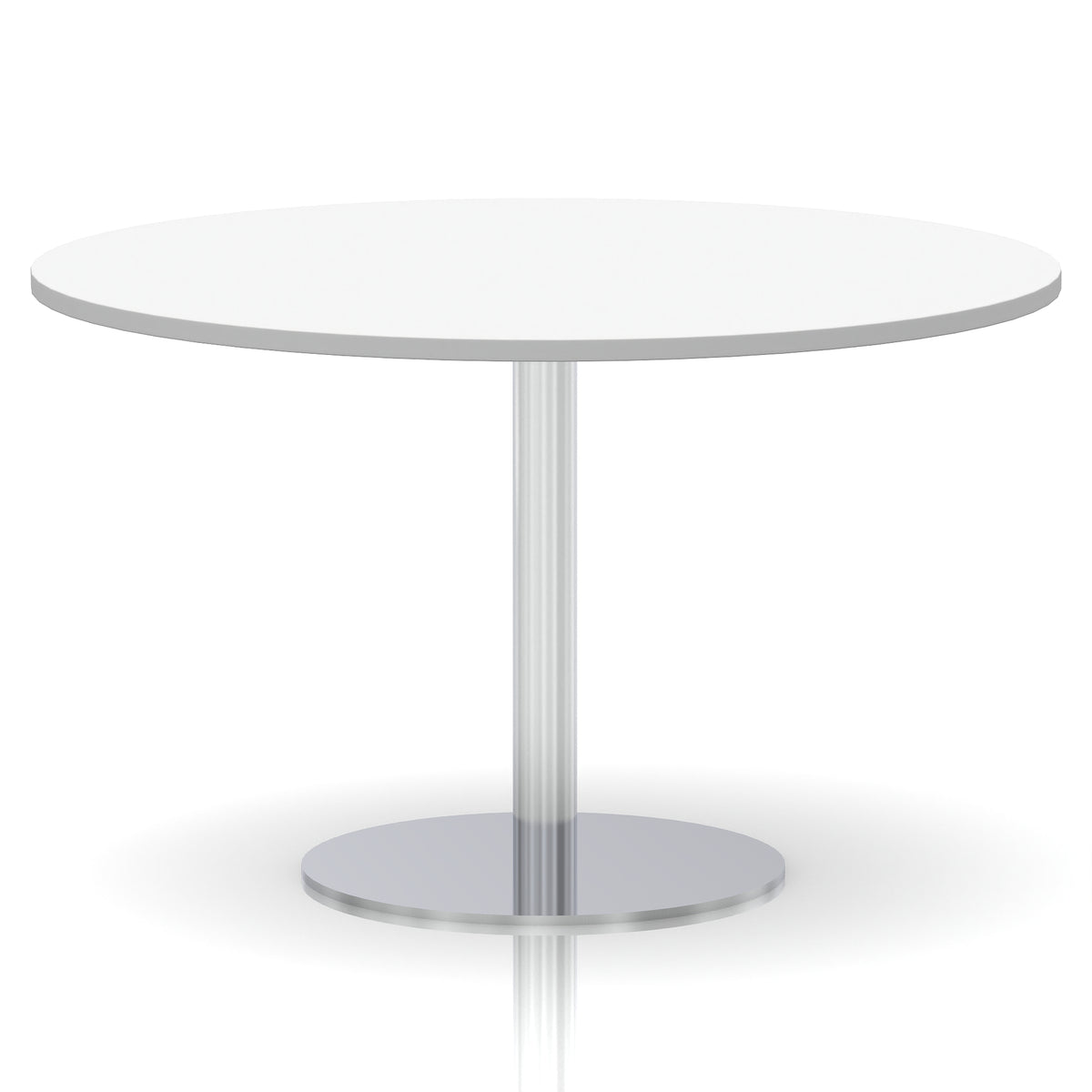 Arlo Round Poseur Table – Silver Base - Industrious Decor