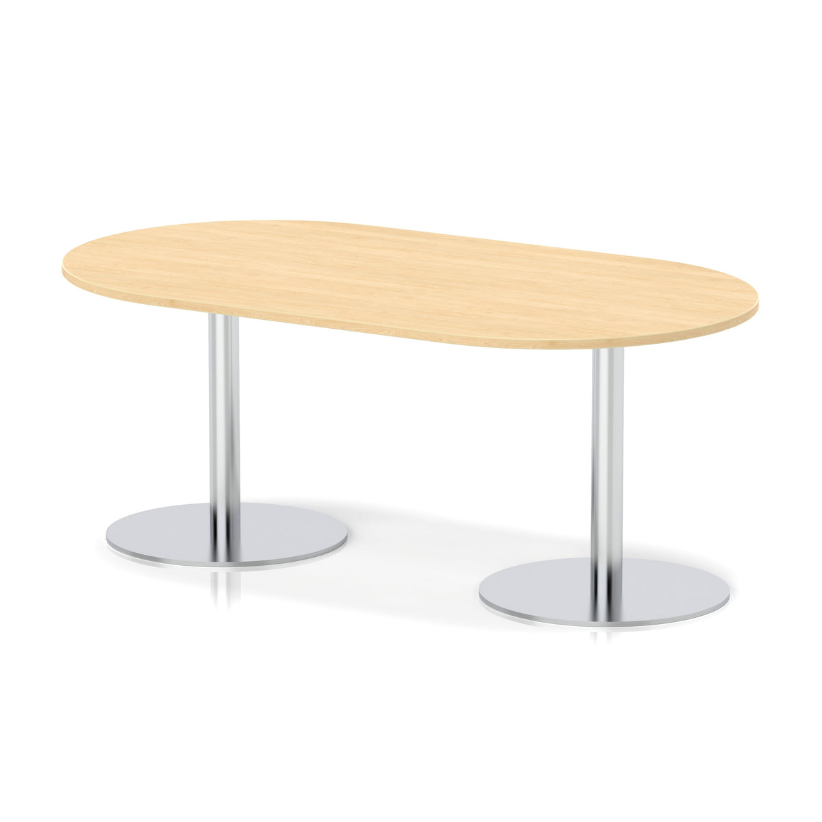 Italia Boardroom Table Silver Leg Maple 1800 725mm - Industrious Decor