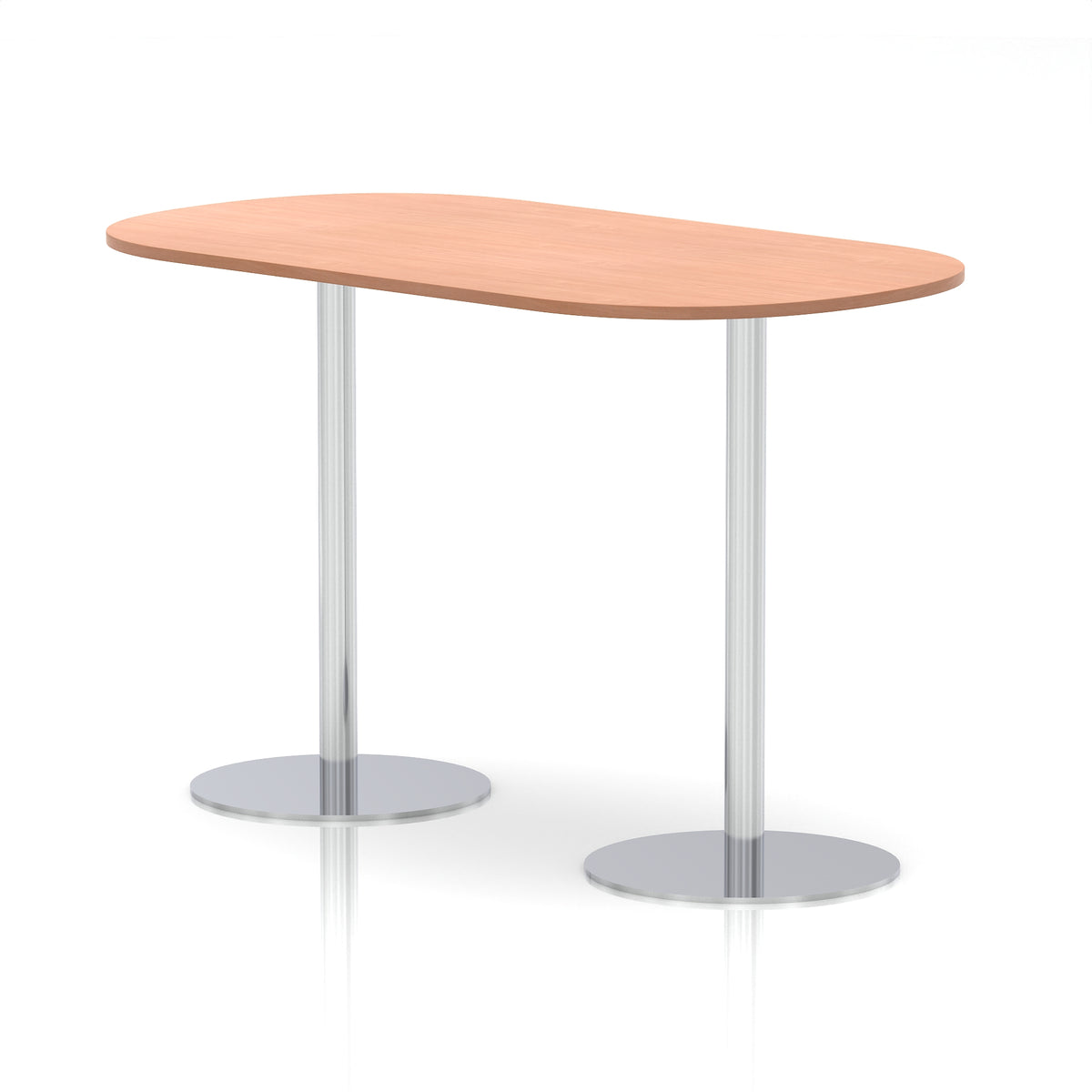 Italia Boardroom Table Silver Leg Beech 1800 1145mm - Industrious Decor