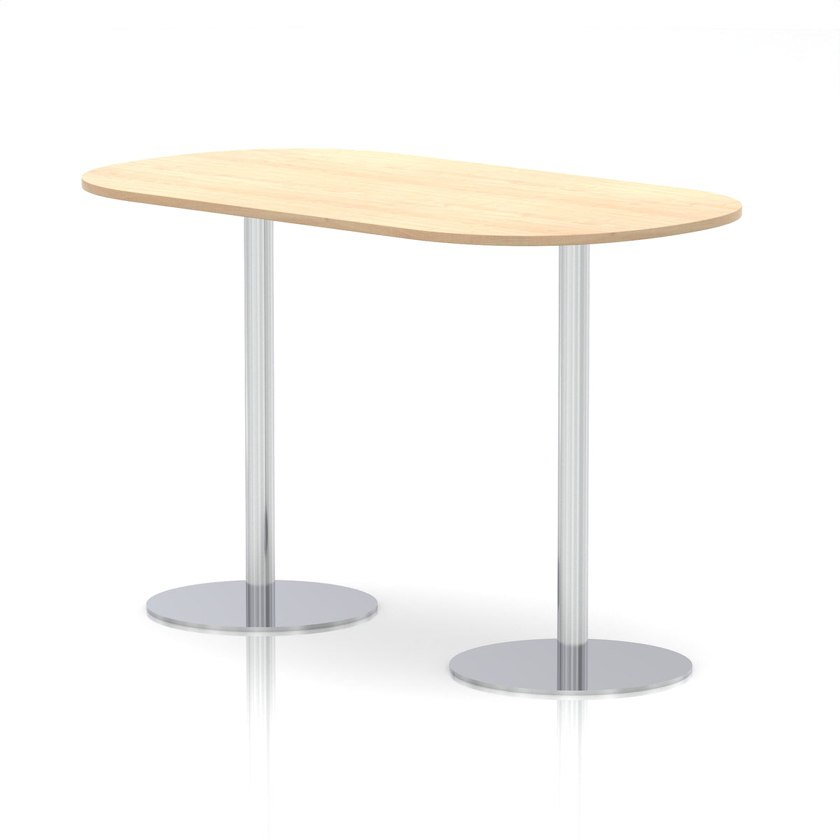 Italia Boardroom Table Silver Leg Maple 1800 1145mm - Industrious Decor