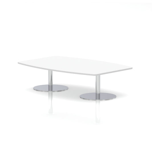 Italia High Gloss Boardroom Coffee Table White 1800 Silver - Industrious Decor