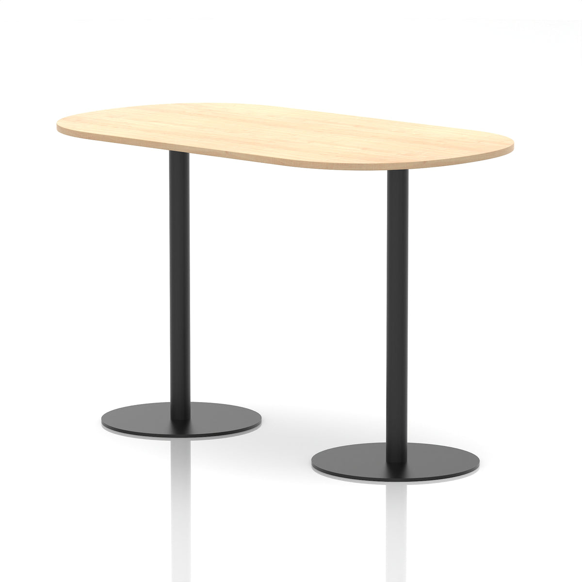 Italia Boardroom Table Black Leg Maple 1800 1145mm - Industrious Decor