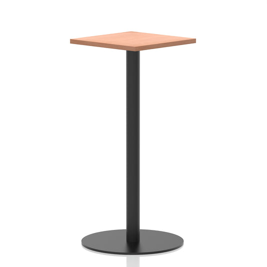 Arlo Square Poseur Table – Black Base Beech 600 1145mm - Industrious Decor