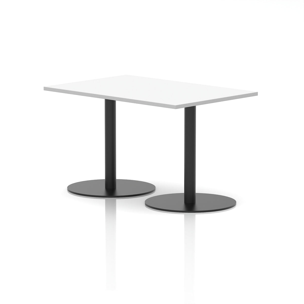 Arlo Rectangular Poseur Table – Black Base - Industrious Decor