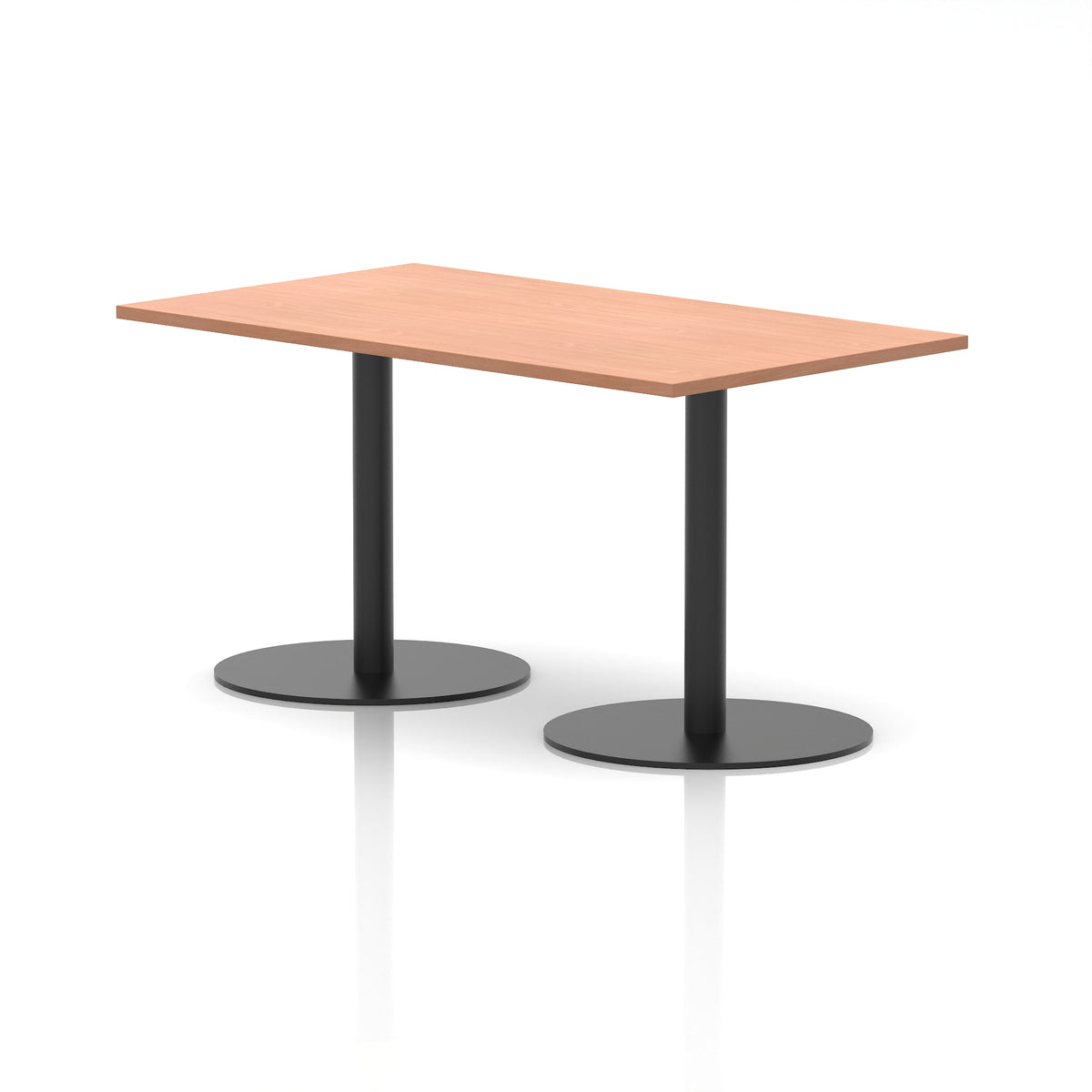 Arlo Rectangular Poseur Table – Black Base - Industrious Decor
