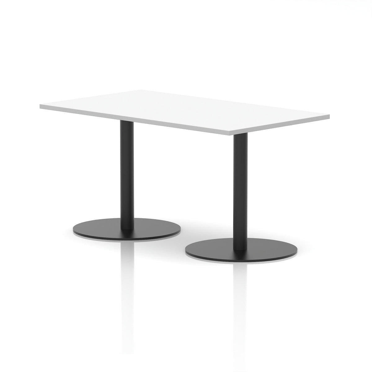 Arlo Rectangular Poseur Table – Black Base - Industrious Decor