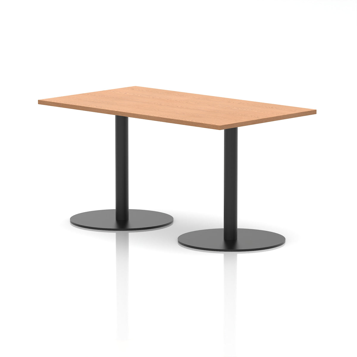 Arlo Rectangular Poseur Table – Black Base - Industrious Decor
