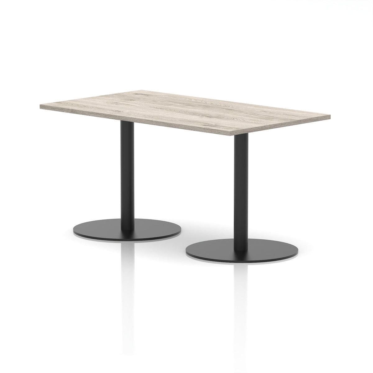 Arlo Rectangular Poseur Table – Black Base - Industrious Decor