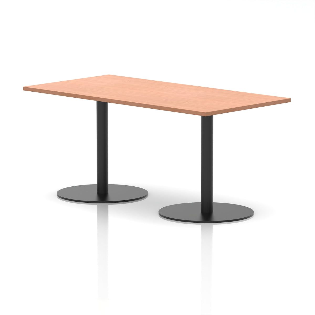 Arlo Rectangular Poseur Table – Black Base - Industrious Decor