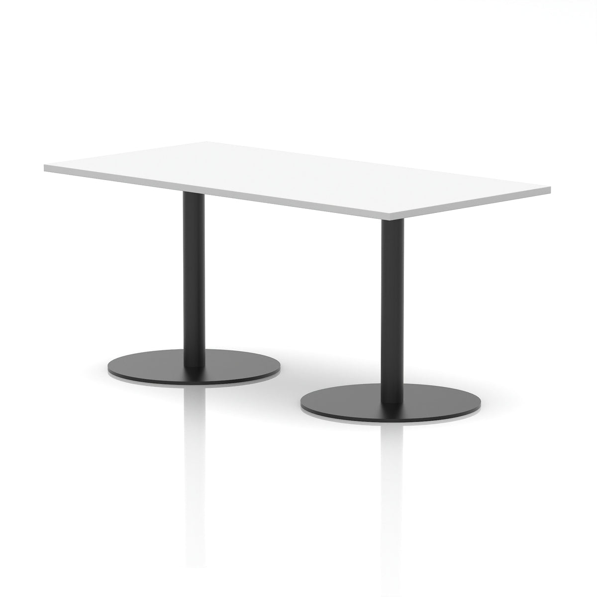 Arlo Rectangular Poseur Table – Black Base - Industrious Decor
