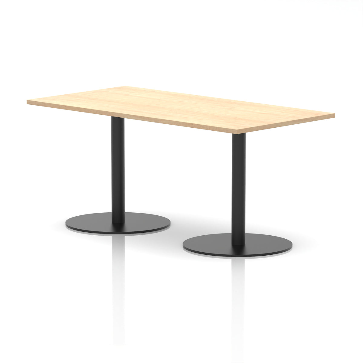 Arlo Rectangular Poseur Table – Black Base - Industrious Decor