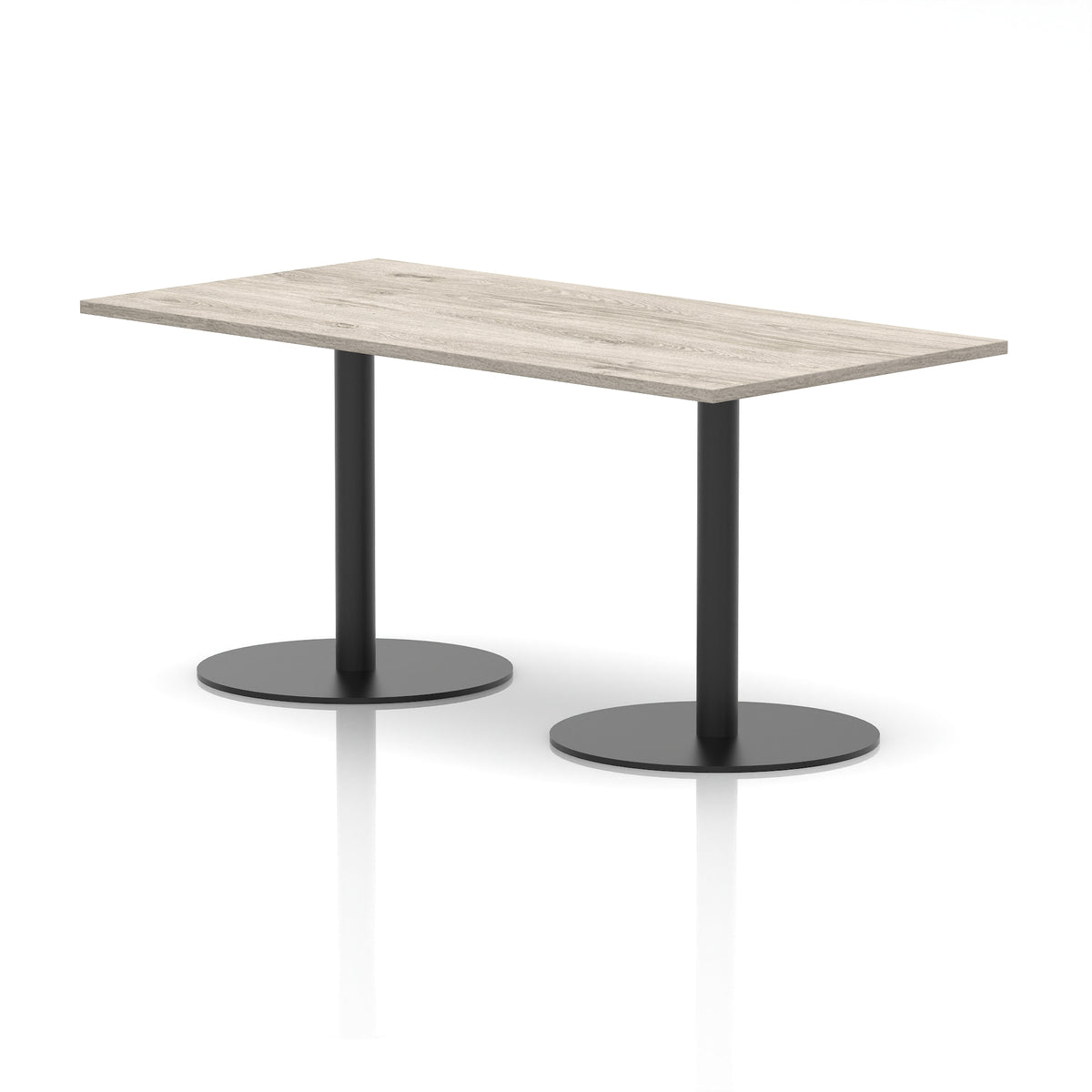 Arlo Rectangular Poseur Table – Black Base - Industrious Decor