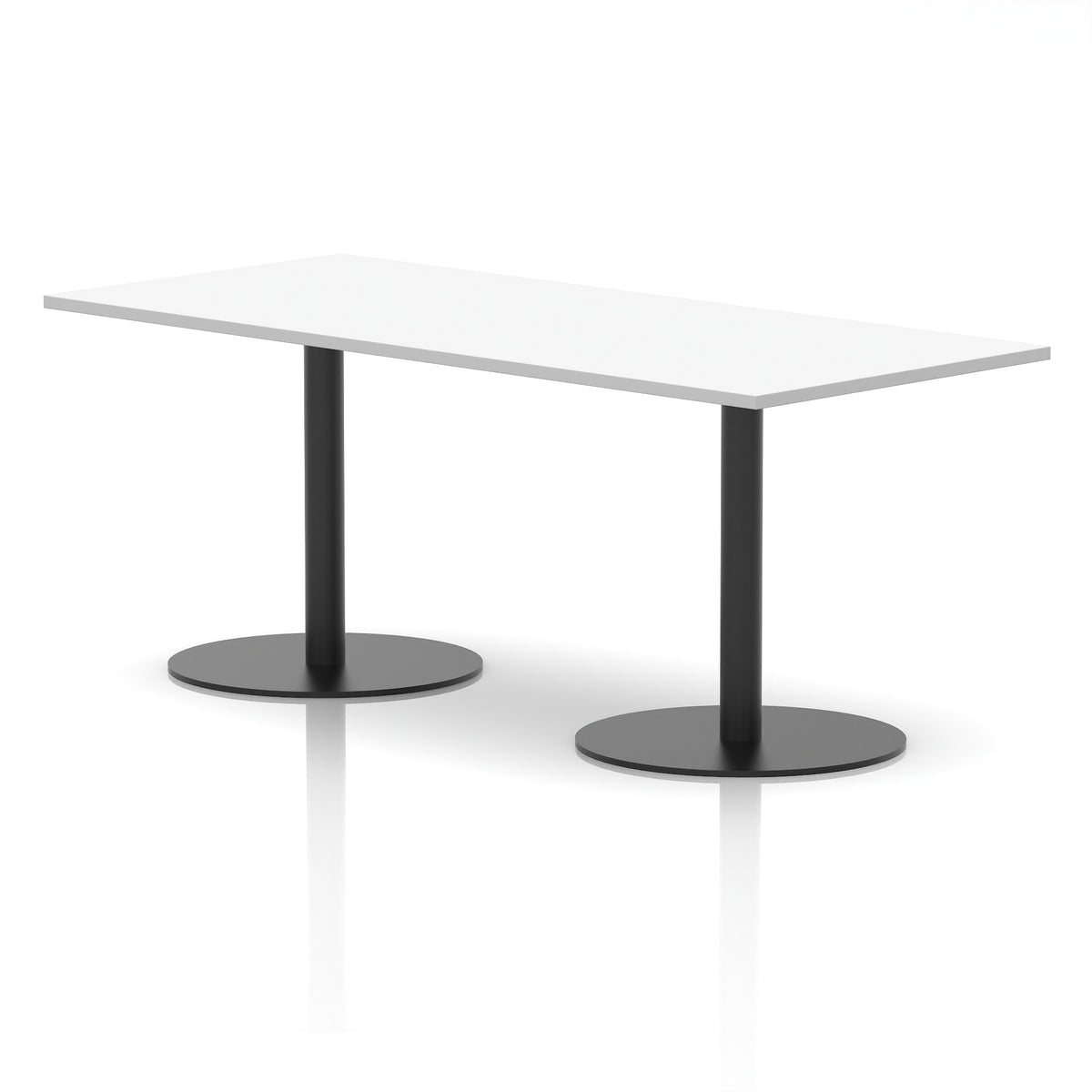 Arlo Rectangular Poseur Table – Black Base - Industrious Decor